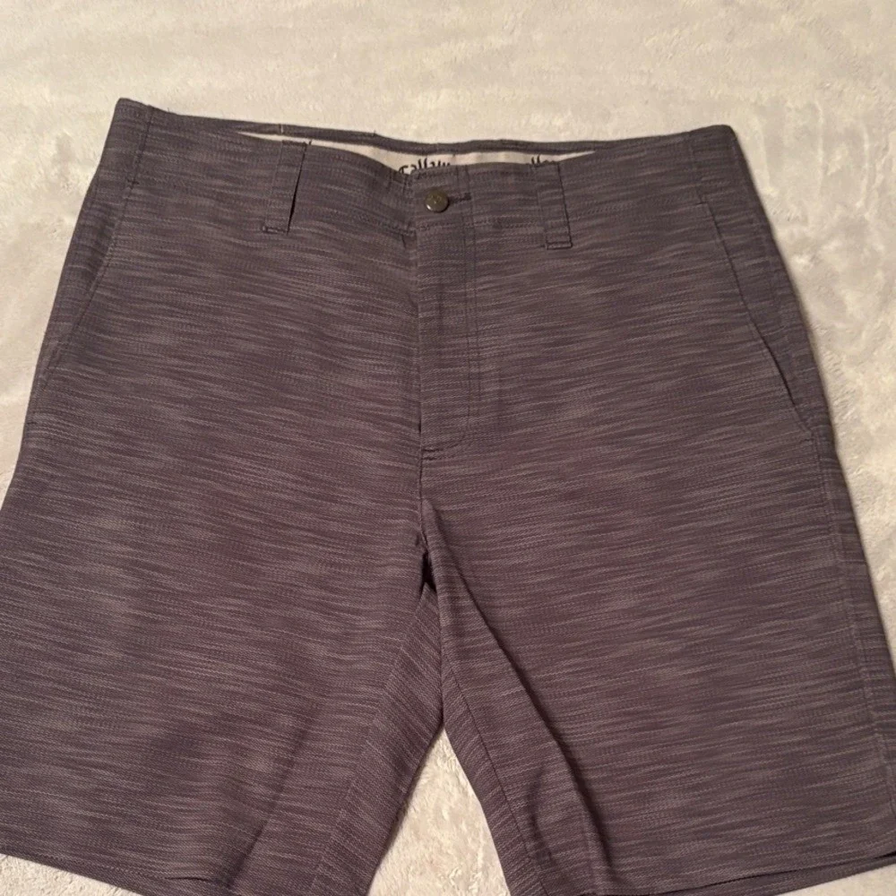 NWT‎ Callaway Men's Gray Patterned Flat Front Shorts